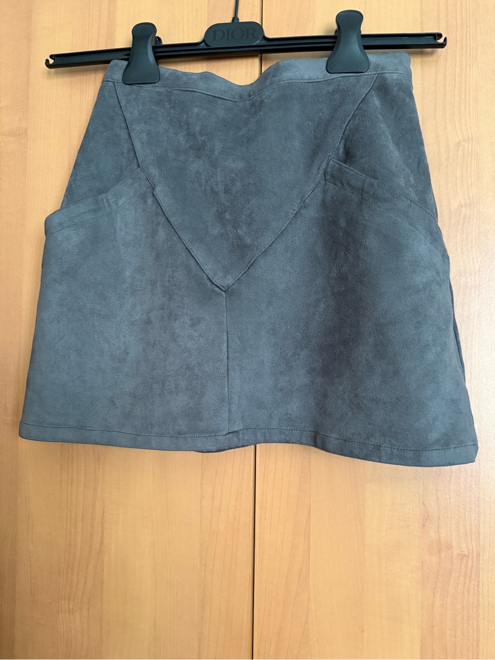 Jaase Slate Grey Suede Mini Skirt